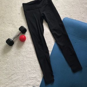 Victoria Secret Black Leggings with Sheer Paneling